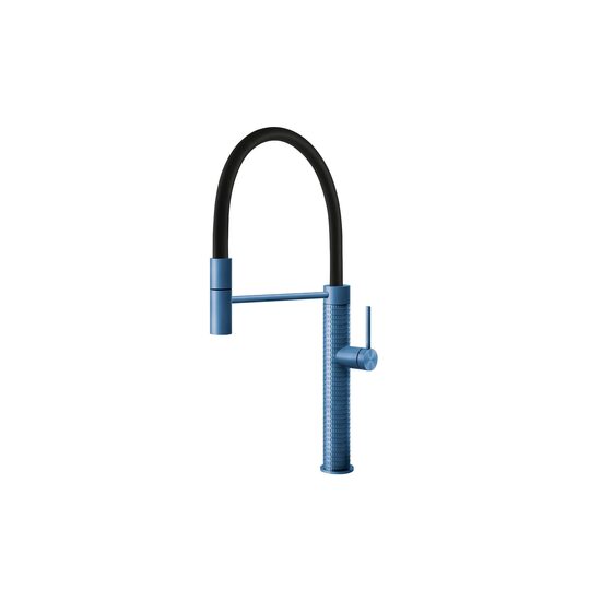 Foster Skin baterie bucatarie extractibila 1 jet albastru satinat 