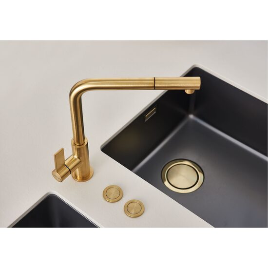 Foster Vela Plus baterie bucatarie 1 jet auriu satinat 