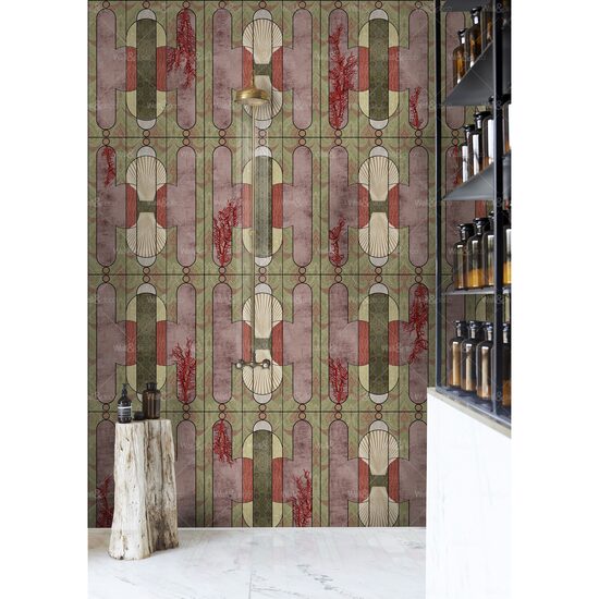 Wall&decò tapet baie Cabinet de curiosite
