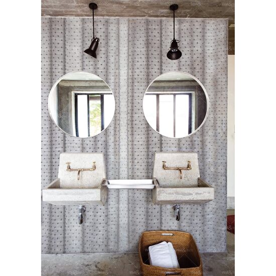 Wall&decò tapet baie Dancing curtains