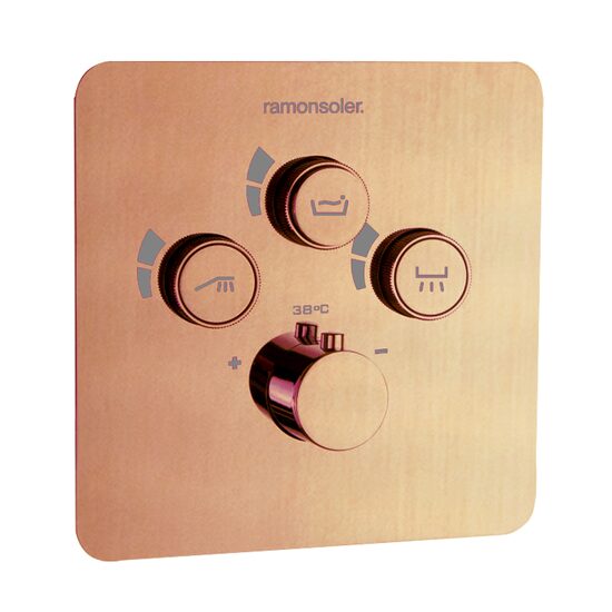 Ramon Soler Rs Smart corp dus incastrat termostatat 3 cai cupru periat 