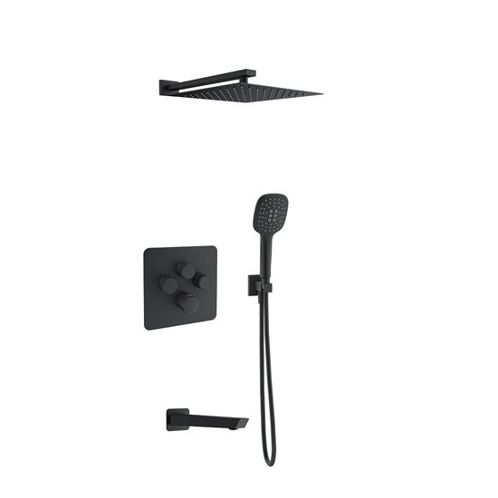 Ramon Soler Rs Smart kit cada incastrat termostatat negru mat 